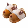 thumbnail image 4 of FUZHIQ Toddler Slippers,Unisex Christmas Slippers Santa Claus Slippers Cute Plush Kids Anti House Loafers for Boy Girl, 4 of 6