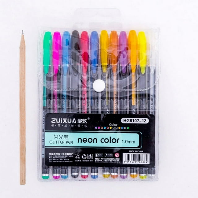 CUITING 50% off Clear! Ink Pens Bulk Glitter Gel Pen Set Coloring Art Marker Books Crafting Doodling Drawing 2ml