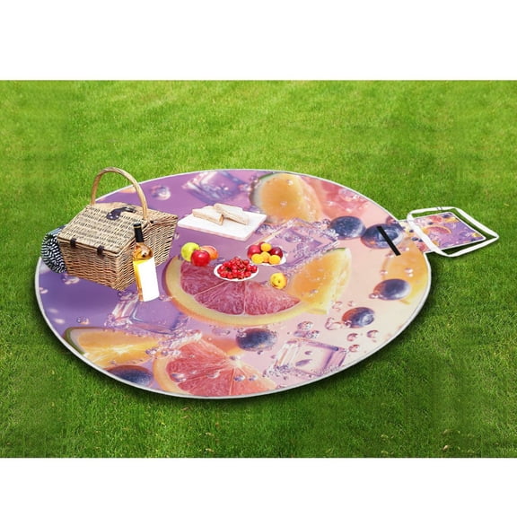 Picnic Blankets Teencool Beach Blanket Creatively Fruit Fusion Pattern Outdoor Blanket for Travel