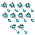 thumbnail image 4 of 10 Botones de Diamantes de Imitación, Colgante de Corazón, Adorno para Hacer Joyas, Adornos de Botones Artesanales de Metal para Manualidades, Ropa de Argén BLESIY Botones de diamantes de imitación, 4 of 8