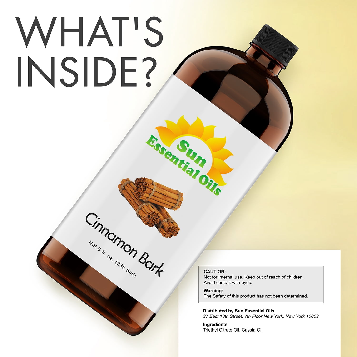 Sun Essential Oils Cinnamon Bark Essential Oil, 8 Fl Oz