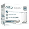 Dekor Classic Diaper Pail Refills|2 Count|Most Economical Refill System|Quick & Easy to Replace|No Preset Bag Size – Use Only What You Need|Exclusive End-of-Liner Marking|Baby Powder Scent