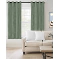 thumbnail image 1 of Sage Green Blackout Curtains Light Blocking Print Window Curtains, Rustic Boho Stripes Linen Print Simple Thermal Insulated Window Drapes for Living Room Kitchen Cafe (2 Panels, 84"W x 84"L), 1 of 8