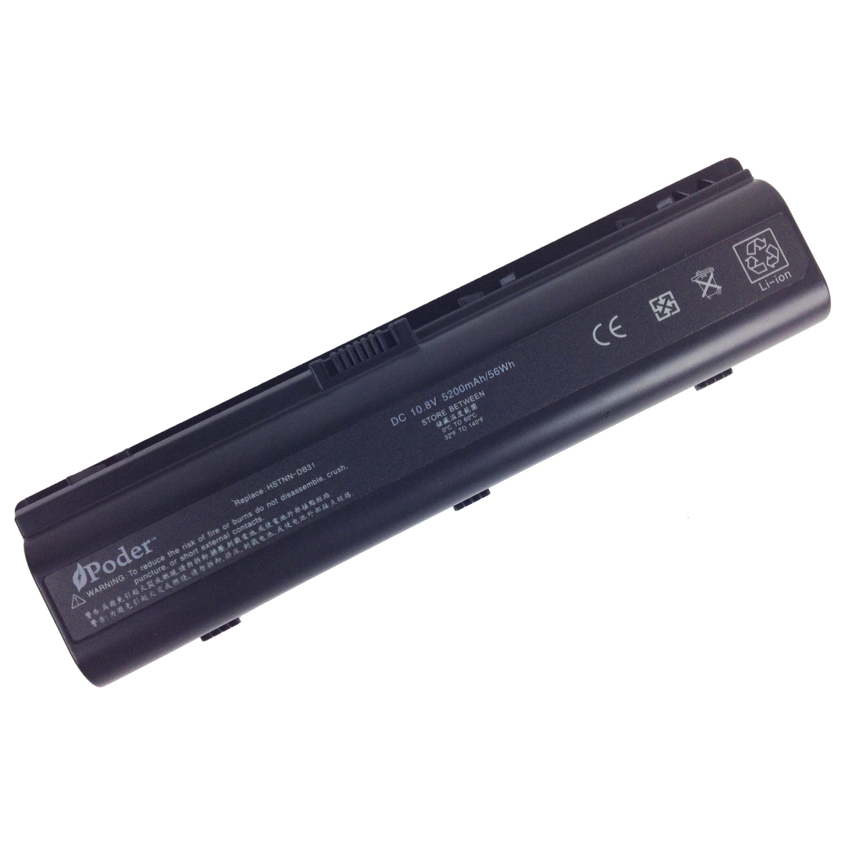 (New) Poder 6 Cell 10.8V 5200mAh 56Wh Replacement Laptop Battery for HP