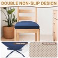 thumbnail image 4 of Set of 4 Indoor Dining Chair Cushions 17" x 16", U-Shape Non-Slip Seat Pads with Ties, High Density Foam for Kitchen, Dining Room & Office, Blue, 4 of 7