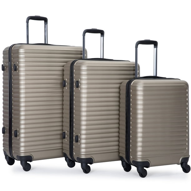 Travelhouse Hardshell 3 Piece Luggage Set, Lightweight with TSA