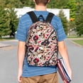 thumbnail image 4 of Lukts Guitar Skull rock Pattern 15 Inch Student Backpack, Waterproof Laptop Backpack with Adjustable Shoulder Straps, Lightweight Travel, Campus Backpack, Unisex, 4 of 6
