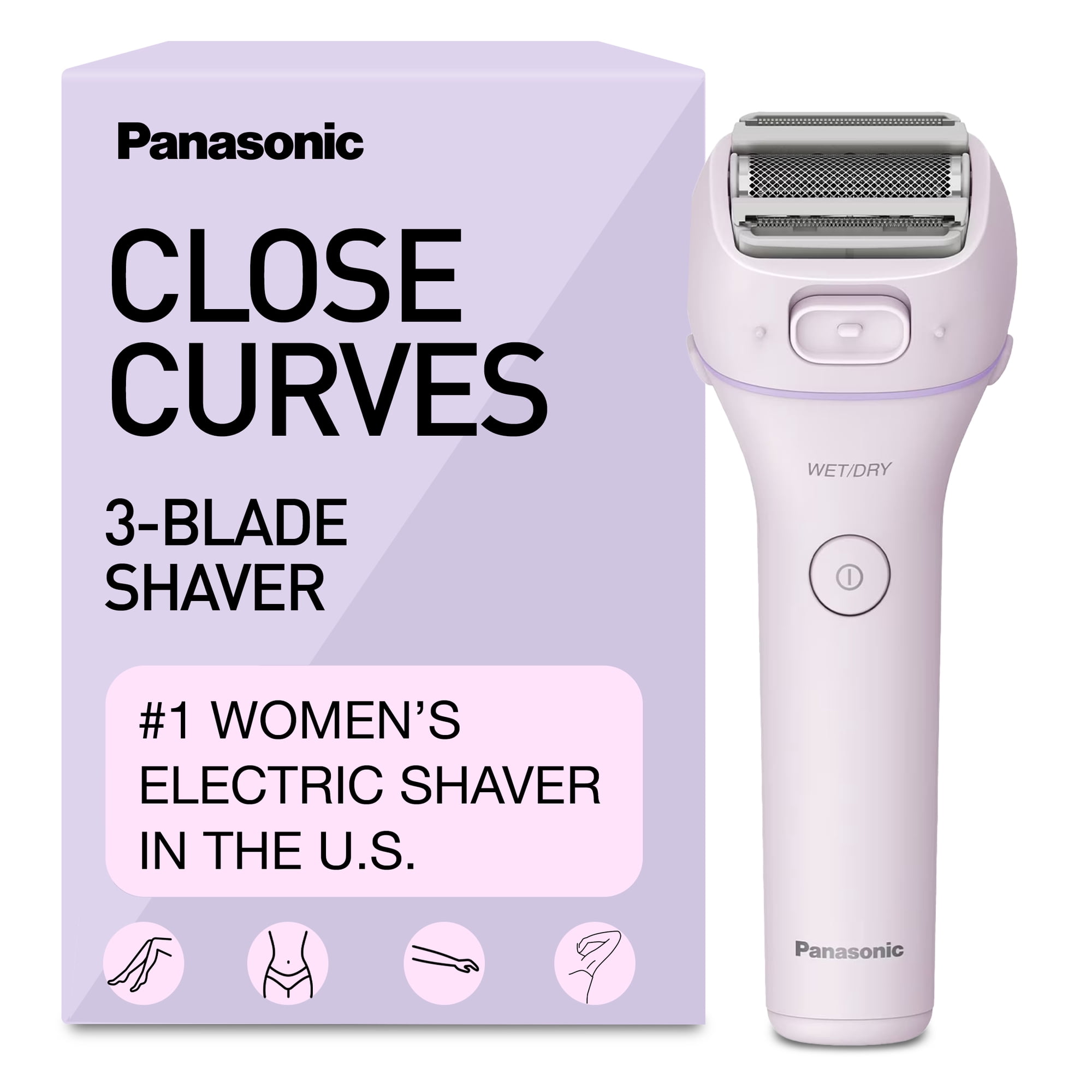 Panasonic ES-WWL6A 3-Blade Wet/Dry Women's Electric Shaver with Pop-up Trimmer