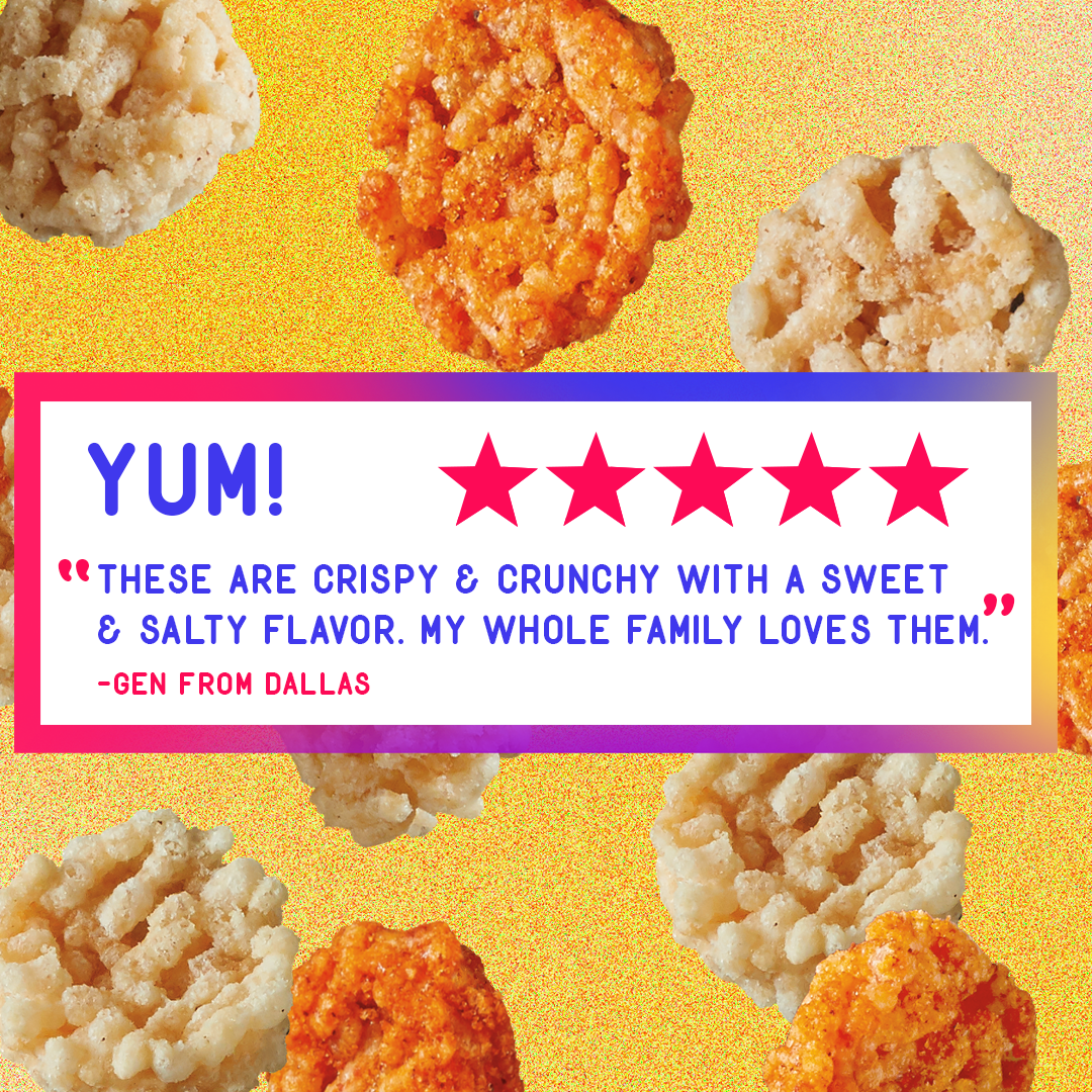 Wowza Buttery Pancake Rice Crisps, Crunchy Rice Chips, 8 Pack, 3.5 oz Bag