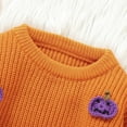 thumbnail image 5 of ZZwxWA Toddler Baby Boy Girl Halloween Sweater Pumpkin Warm Pullover Sweatshirt Knitwear Knitted Fall Winter Clothes 2025 Warm Tops Infant Shirts Orange 3 years, 5 of 7