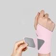 thumbnail image 4 of Elastic Thin Wrist Brace for Right & Left Hand, Wrist Wrap Compression for TFCC Tear and Repetitive Wrist Use Injury, Wrist Support for Carpal Tunnel, Tendonitis, Pain Relief(Pink), 4 of 5