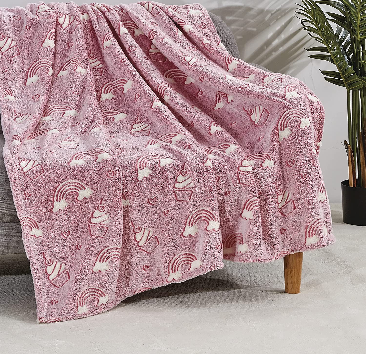 "Manta de lanzamiento impresa que brilla en la oscuridad suave decoración de felpa difusa para niños adolescentes 50""x60""" - Imagen 21 de 24