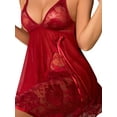 thumbnail image 6 of STARVNC Women Lingerie Deep V Neck Backless Lace Mesh Stitching Dress Sleepwear, 6 of 6