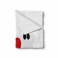 thumbnail image 2 of Love Soft Flannel Fleece Throw Blanket, Red Heart in Writing Marks Romantic Love Simple Classic Valentines, Cozy Plush for Indoor and Outdoor Use, 50" x 60", Red Black White, by Ambesonne, 2 of 6
