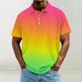 thumbnail image 7 of Afuyipoi Men's T - Shirt, Casual Loose Short Sleeve Button Lapel Summer Tees Green 3XL, 7 of 7