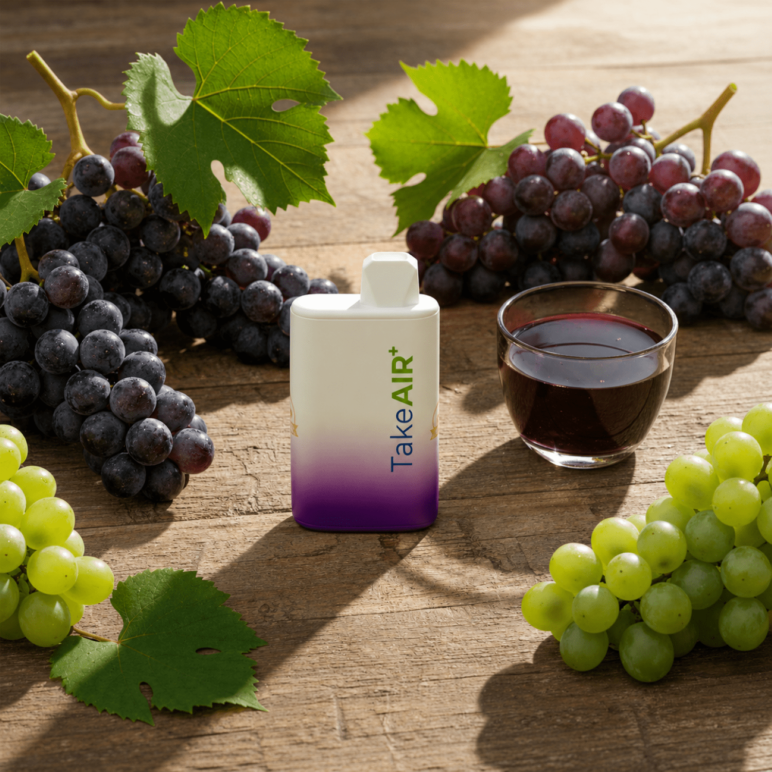 TakeAIR+ Nicotine-Free Diffuser Over 4K Puffs, All Natural, Smokeless Inhaler, Grape
