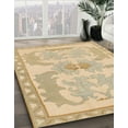 thumbnail image 2 of Ahgly Company Indoor Square Abstract Metallic Gold Abstract Area Rugs, 5' Square, 2 of 6