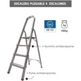 thumbnail image 4 of Escalera Plegable de Aluminio 4 Escalones Color Plata 128 cm de Altura Karlen Certificado EN 131 Karlen 14ESCALE003CH, 4 of 4