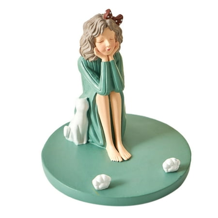 

SIEYIO Sitting Girl Mobile Phone Holder Lovely Desktop Cell Phone Stand Cartoon Creative Multi-Function Smartphone Dock