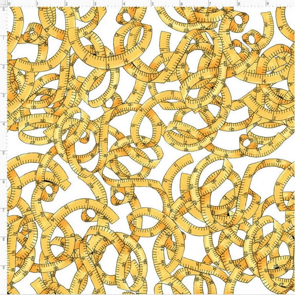 Tape Tangle White Fabric Yard