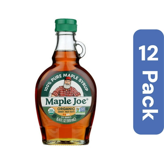Maple Joe Organic Amber Maple Syrup 6.4 oz (Pack of 12)