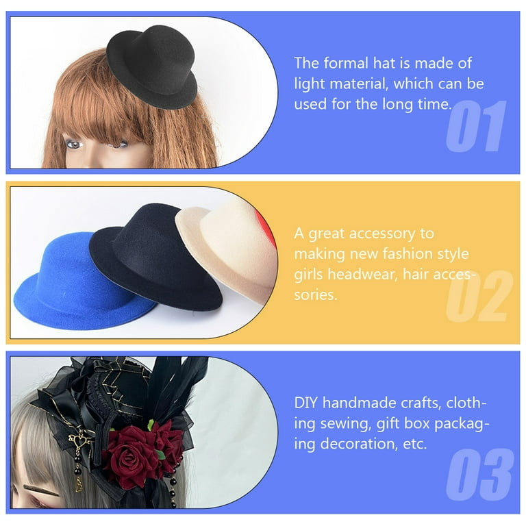 10pcs Mini Cloth Chef Hat For Dolls Diy Craft Accessories Adorable Dollhouse Miniature Craft Hat Creative Projects Miniature Displays