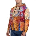 thumbnail image 3 of Sikiie Trio Of Dripping Cones Men's Hoodie, Essentials Hoodie, Sweatshirt, Pullover Hooded Sweatshirt for Men-XX-Large, 3 of 7