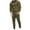 Army Green, variant on Dolkfu Cotton Mens Sets Jackets Sweatpants Jogger Full Zip Hooded Solid Color Tracksuits Men's Suits L