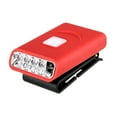 thumbnail image 2 of Clip en sombrero luz pesca faro linterna ligero USB gorra lámpara Rojo Colamx, 2 of 8