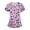 01-Pink, variant on Cute Cartoon Scrubs for Women Set Cozy Fit Scrub Top & Pant with Pockets Plus Size Medical Nursing Uniforms - 01-Pink