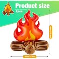 thumbnail image 3 of 2 Pieces 18 Inch Inflatable Campfire Camping Props, Bonfire Party Decor, Campfire Party Decorations, Artificial Flame Campfire Torch for Indoor Camping Overnight and Scene Setting, 3 of 7