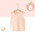 thumbnail image 2 of Baby Girl Summer Clothes Baby Toddler Summer Sleeveless Solid Car Panda Dinosaur Bunny Print Breathable Tank Top Toddler T Shirts Pink 3 Years-4 Years, 2 of 3