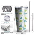 thumbnail image 6 of 30oz Blue Green Cartoon Dinosaurs Silhouettes Pattern Tumblers Stainless Steel Tumbler with Lid and Straw,Vacuum Insulated Double Wall Travel Tumbler Cups Mug with Cleaning Brush for Coffee,Tea, 6 of 7