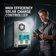 PowMr 60 amp MPPT Solar Charge Controller 48V 36V 24V 12V Auto - Max 160VDC Input, LCD Backlight Solar Charge Controller for Vented Sealed Gel NiCd Lithium Battery【Software Update Version】