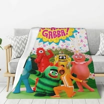 Cute Yogabba Gabba Style-7 Anti-Pilling Soft Warm Flannel Throw Blanket 60"x50" For Sofa Bed Home Blankets