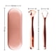 thumbnail image 1 of Juego de raspador de lengua, cepillo limpiador de lengua de acero inoxidable, cuidado fresco del aliento, raspado de lengua de doble cara disponible, 1 of 6