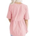 thumbnail image 2 of Women Summer T Shirt Short Sleeve Round Neck Casual Loose Top, 2 of 4