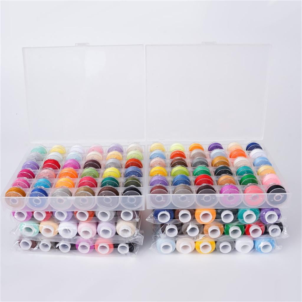 72Pcs Polyester Sewing Thread Sewing Machine Bobbin Thread Set for Hand Stitching Sewing Machine Needlework Craft