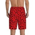 thumbnail image 2 of Balery Ladybug Dotted Men's Cotton Knit Pajama Shorts Waistband & Pockets,Short Pajama Pants-XX-Large, 2 of 8