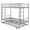 Silver#Twin Size, variant on SYNAGR Twin Bunk Beds with Safety Guardrail & Flat Ladder, Convertible Trundle Metal Bunk Bed Frame, Teens Bed for Dorm/Guest Room, Space-Saving Pink Frame, No Box Spring Required