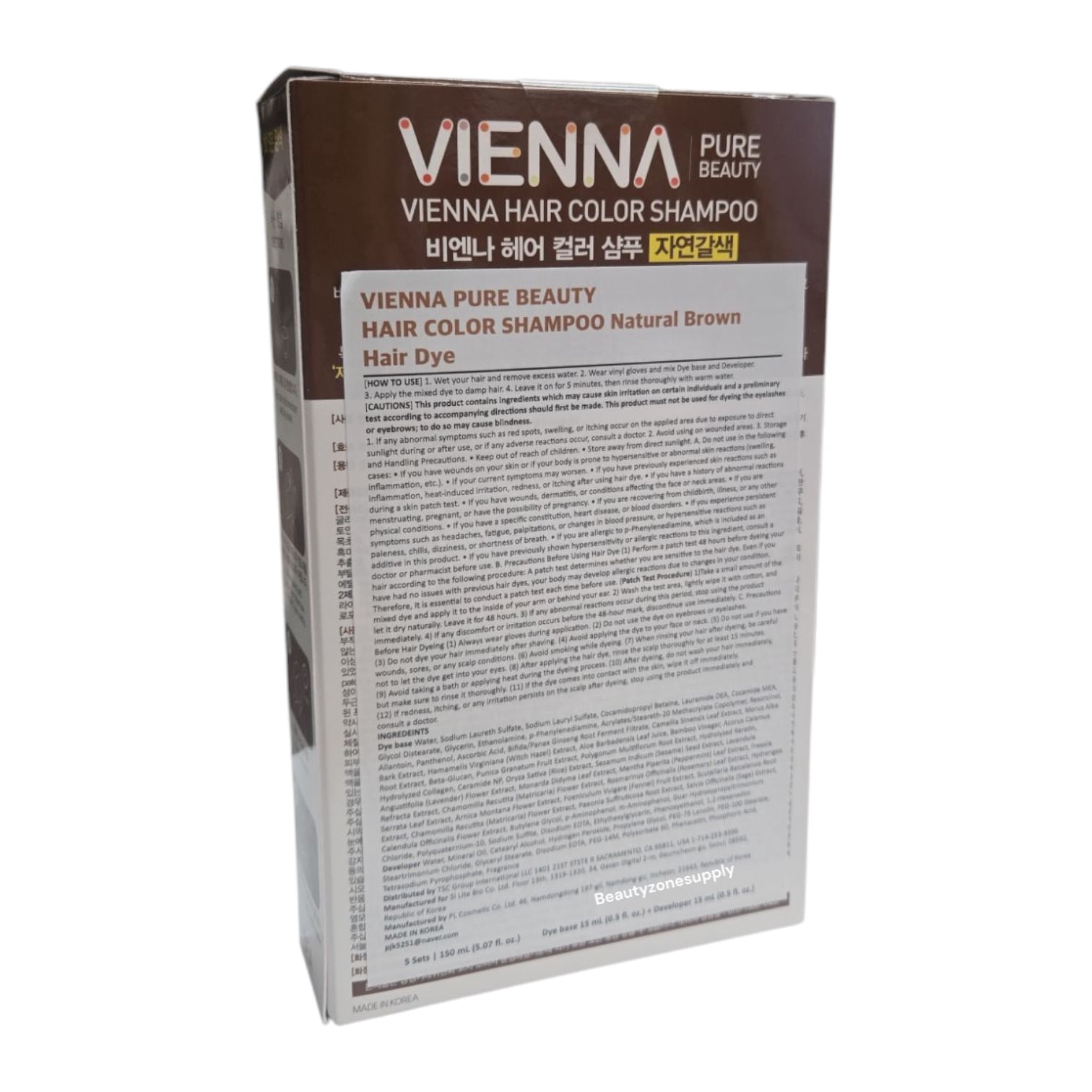 Vienna Pure Beauty Hair Dye Cover Gray Color Shampoo