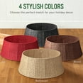 thumbnail image 5 of Ayieyill 33 inch Christmas Tree Collar, Christmas Tree Skirt Cover for Christmas Tree Decorations | Rattan (Brown), 5 of 9