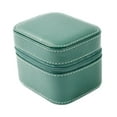 thumbnail image 3 of Caja de reloj individual, caja de reloj de pulsera portátil de cuero PU, regalo elegante, práctico cierre de cremallera para hombres, Estuche de Viaje Verde, 3 of 9