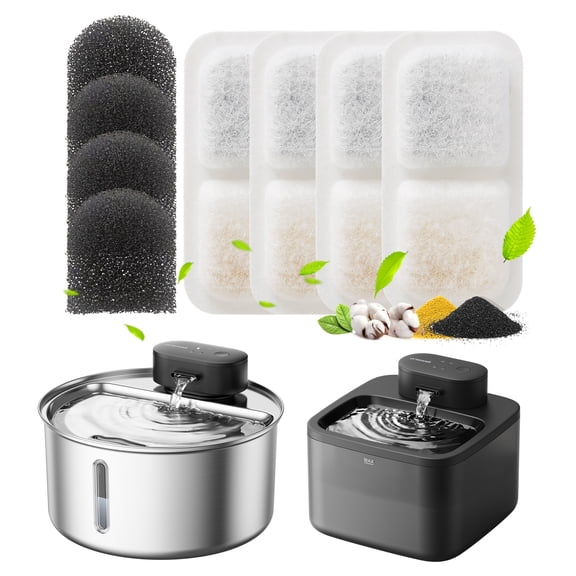 Oneisall Replacement Filters for CW-05/CW-04 Cat Water Fountain, 4-Pack, White