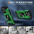 thumbnail image 5 of Designed for iPhone 14 Pro Back Case, 360 & 180 Degree Rotatable Kickstand Armor Design Ultra Shockproof Drop Protective Heavy Duty Luxury Anti-falling for iPhone 14 Pro, Green, 5 of 7