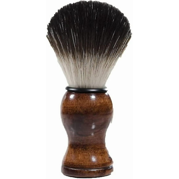 Pure Hair Shaving Brush Travel Shaving Brushes Men's Luxury Hair Salon Natural Wood Handle Beard Brush Soft Synthetic Hair Shave Brush(nylon)