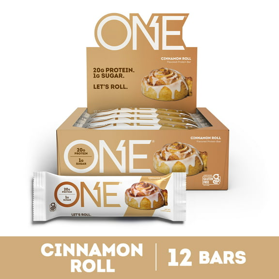 ONE Protein Bar, Cinnamon Roll, 20g Protein, 12 Ct