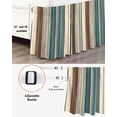 thumbnail image 4 of Stripes Texture Ruffle Bed Skirt California King Size Modern Art Blue Brown Line Adjustable Elastic Dust Bed Skirts Wrap Around Bedskirt Wrinkle Free Easy Fit with 16 Inch Drop, 4 of 8