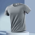 thumbnail image 5 of Mens Shirts Casual,Mens T-Shirts Short Sleeve Crewneck T-Shirts Soild Color Lightweight Breathable Casual Travel Beach Summer Tee, 5 of 5