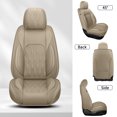 thumbnail image 7 of LAONNVIR Car Seat Covers Full Set Fit for Ford Ranger 2007-2024 Waterproof Breathable Leather Seat Protector with Airbag Compatible Automotive 5 Seat Cushions Cover (Beige), 7 of 7